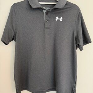Under Armour Boys Gray Polo Shirt